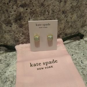 Kate Spade square glitter post earrings